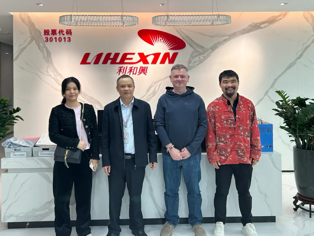The Galway client meeting a Chinese supplier during a factory visit arranged end-to-end by Ériu