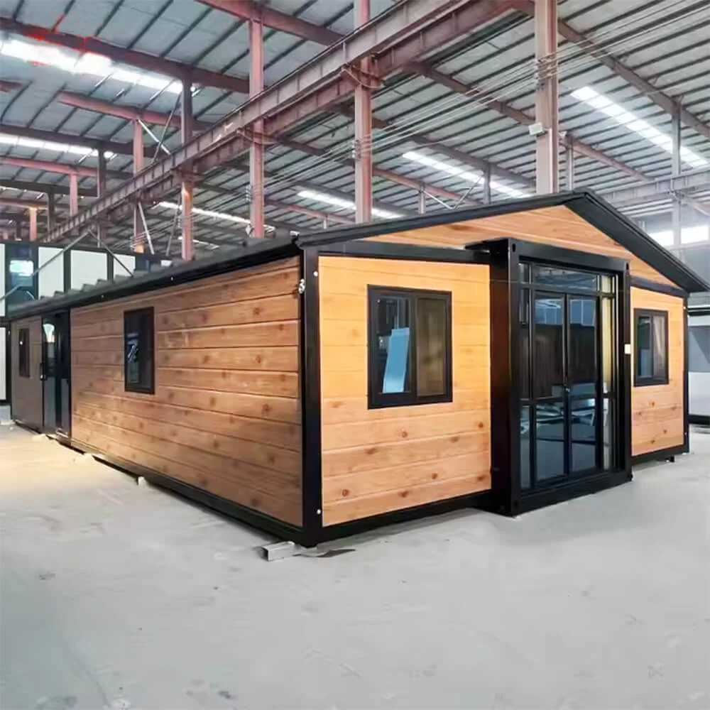 40ft expandable container home exterior — full-size 3-bedroom modular unit shipped factory-direct to Ireland