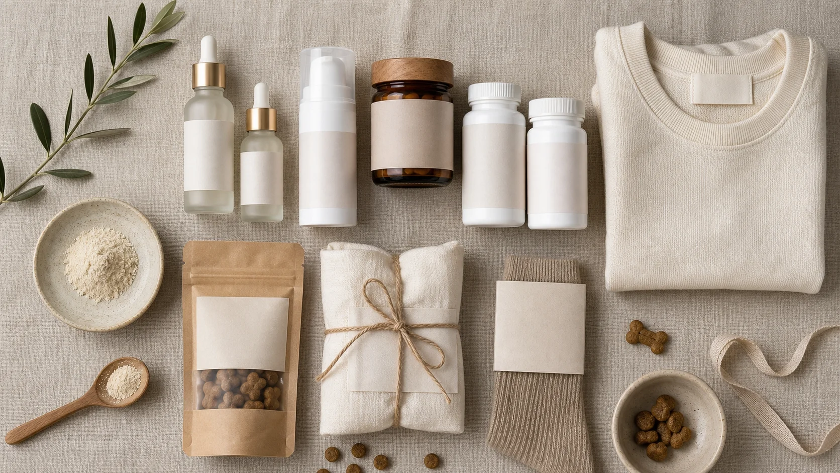 Private label product samples ready for Irish brand customisation — Ériu Sourcing