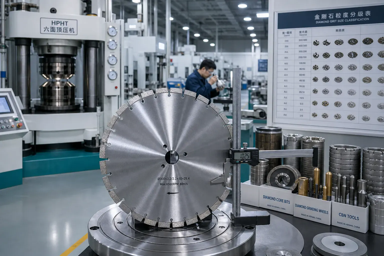 Lab-grown diamond cutting tool inspection — Zhecheng-Xuchang Henan superhard-materials cluster
